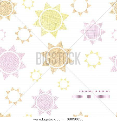 Abstract textile colroful suns geometric frame corner pattern background
