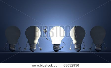 Light Bulbs, Moment Of Insight On Blue