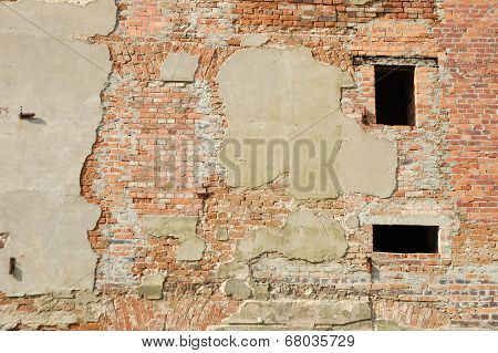 Ruined Building Wall Background