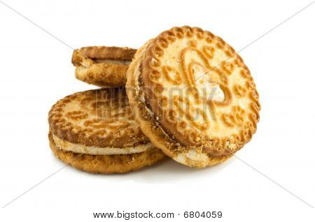 Cookie på hvid baggrund