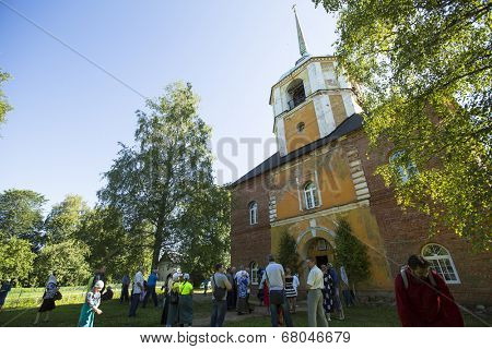 KRASNY BRONEVIK, RUSSIA - JULY 7, 2014: Celebrations commemorating the Rev. Anthony Dymsky (died 1224) in Antony Dymsky Monastery