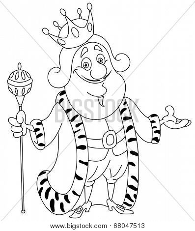 easy king coloring page