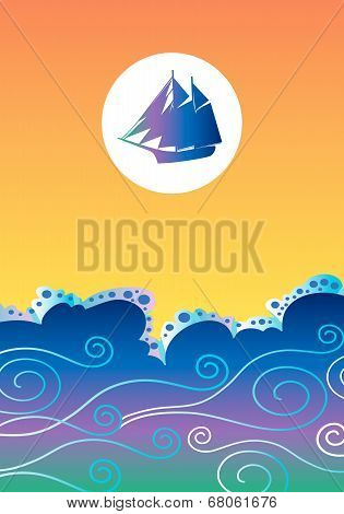 card with ship