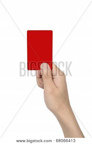 Hand Hold A Blank Card