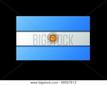 Modern style Argentinean flag