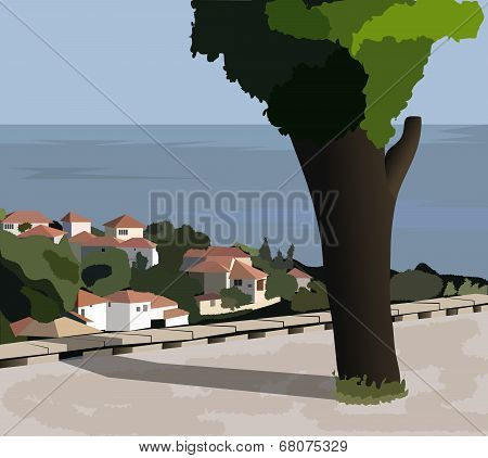 The town of Balchik, Bulgaria.