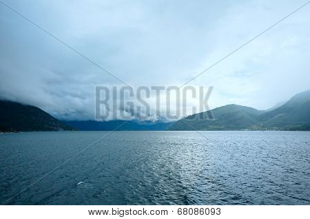 Hardangerfjord Summer Cloudy View (norway)