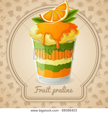 Fruit praline badge