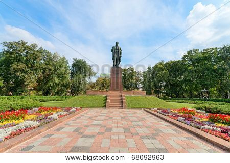 Taras Shevchenko Monument In Shevchenko Park, Kyiv, Ukraine