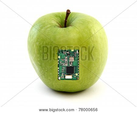 Apple With An Integrated Circuit
