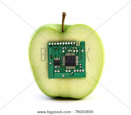 Apple With An Integrated Circuit