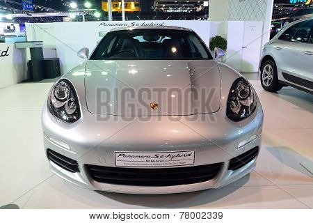 Nonthaburi - December 1: Porsche Panamera Se Hybrid Car Display At Thailand International Motor Expo
