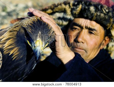 Mongolian man with traditional lifestyles.