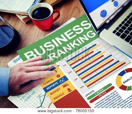 Business Ranking Working Calculating Thinking Planning Paperwork Concept