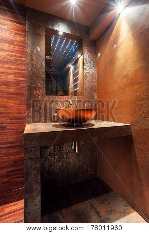 Washbowl In Luxury Bathroom