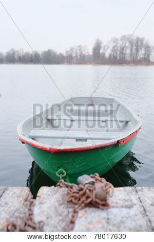 image of a pair-oar boat at a berth