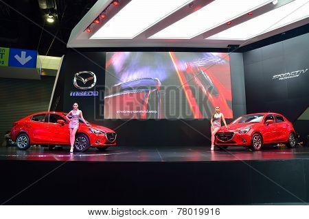 Nonthaburi - December 1: New Mazda 2 Skyactiv Car Display At Thailand International Motor Expo On De