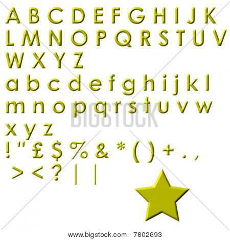 alfabe harfleri gold1