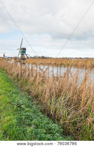 Post Mill Along The River Banks