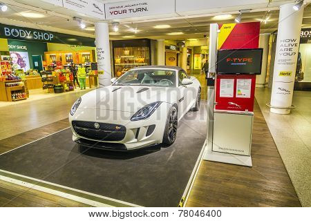 Advertising From A Car Rental Company For A Jaguar F Type Ca