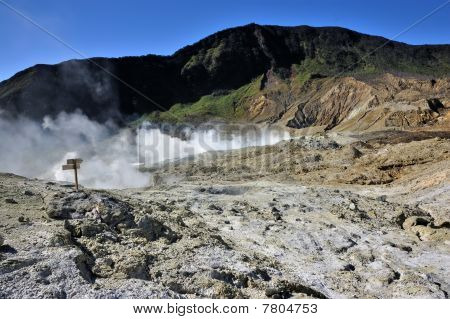 Mount Papandayan vulkanske krater