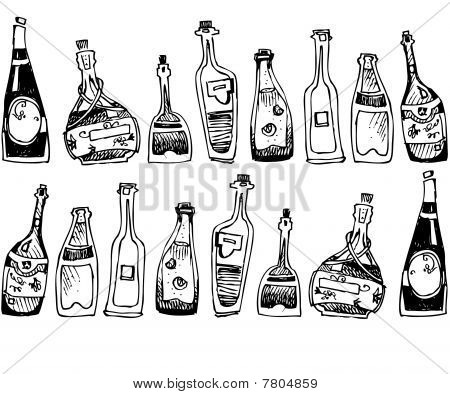 para el alcohol en la botella