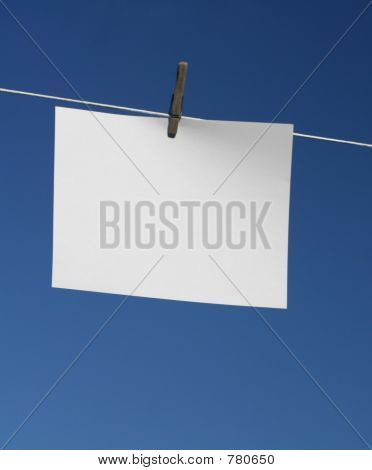 colgante de la muestra en blanco