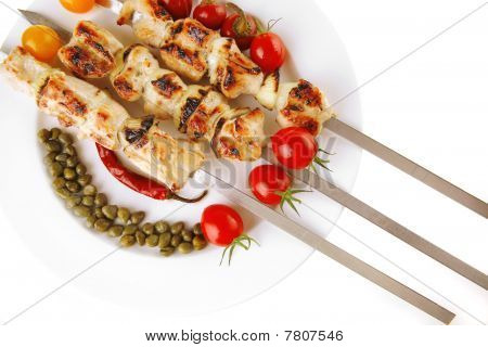 Grillet svinekød Shish Kebab