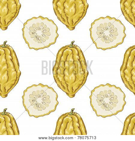 Seamless Pattern With Citron