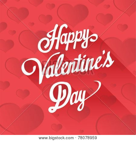 Digitally generated Happy valentines day vector with heart pattern