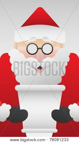Digitally generated Cute santa claus with list vector