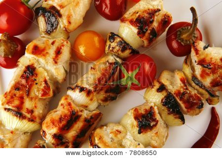 Grillet kylling Shish Kebab