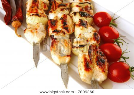 Grillet svinekød Shish Kebab