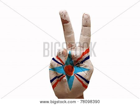 Hand Making The V Sign