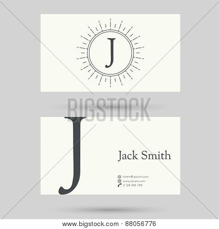 Trendy business card template.