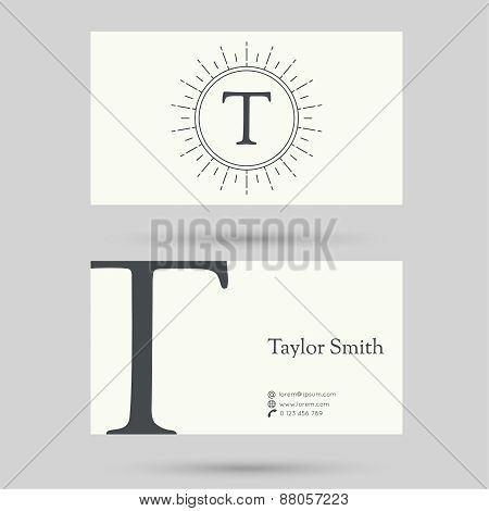 Trendy business card template.