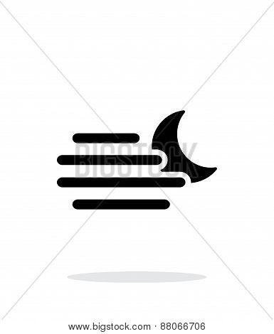 Night hazy weather simple icon on white background.