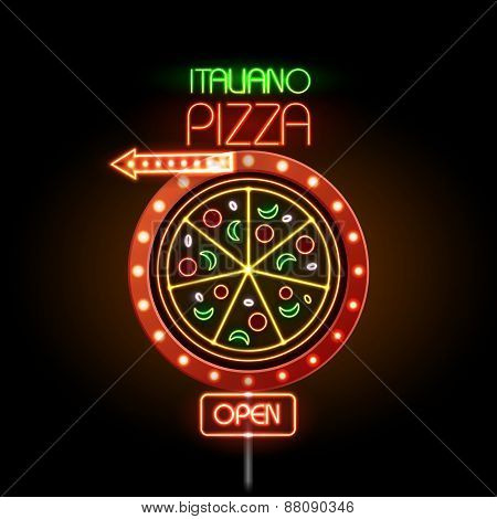 Neon Sign Pizza