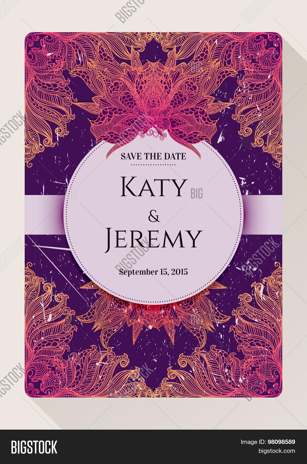 Vintage Save Date Vector & Photo (Free Trial) | Bigstock