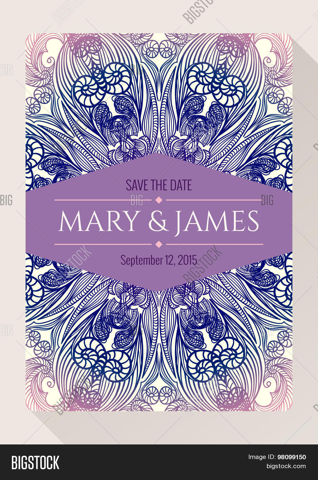 Vintage Save Date Vector & Photo (Free Trial) | Bigstock