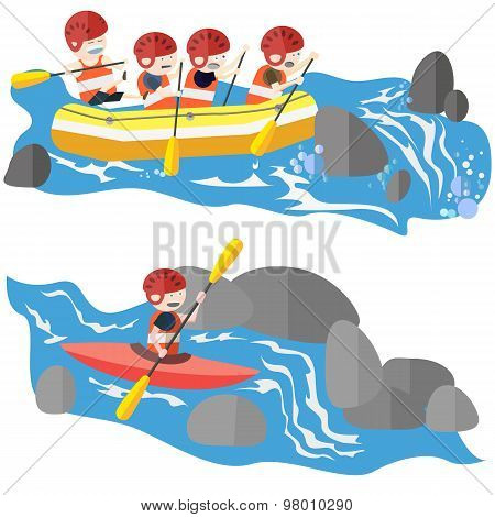 Rafting and kayaking