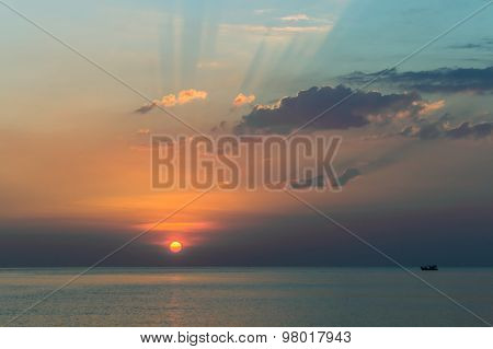 Beautiful Sunset On The Sea