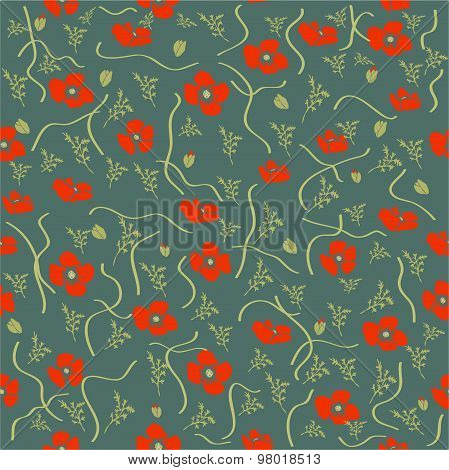 Vector Poppy Pattern