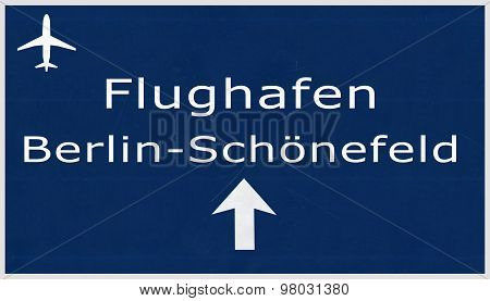 Berlin Schonefeld Germany Airport Highway Sign