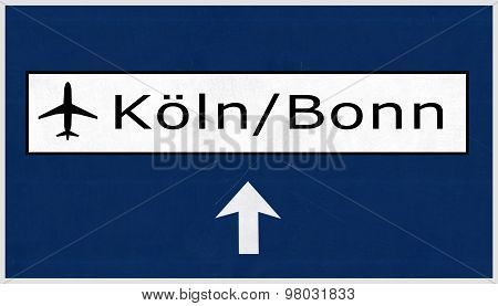 Koln Bonn Germany Airport Highway Sign
