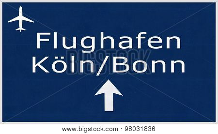 Koln Bonn Germany Airport Highway Sign
