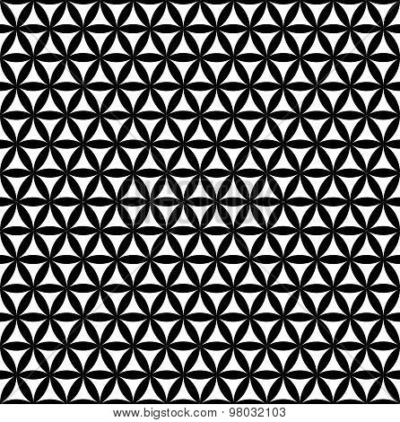 black flower of life sacred geometric seamless background