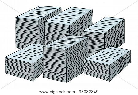 Stacks of papers