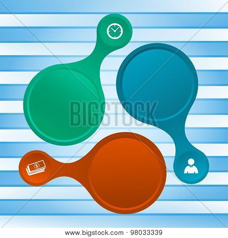 Infographic Design Element Connected Business Circles Theme