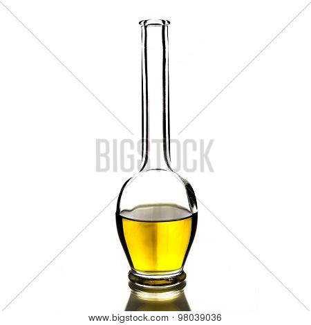Extra virgin olive oil isolated on white background